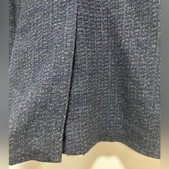 Navy Wool-Blend Double-Breasted Overcoat - Picture 9 of 9